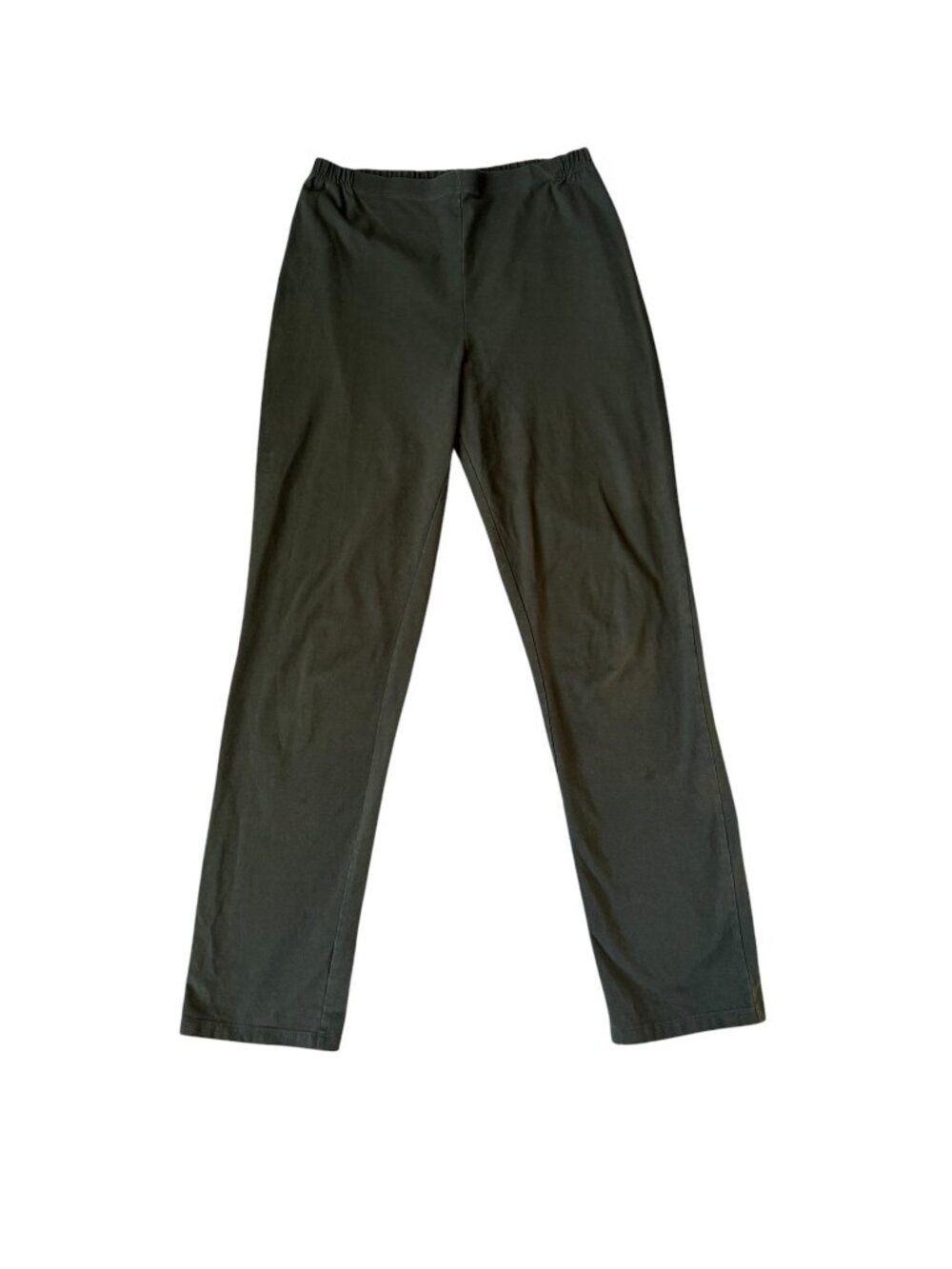Women with Control olive green pull on pants women's size SP straight leg